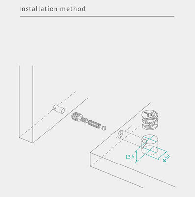 Carton Steel 10mm Furniture Cam Lock Multifunctional For Knockdown Furniture