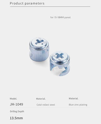 13.5mm Height Steel Cam Lock Nuts Customized For Furniture Connection
