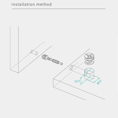 12mm Diameter Minifix Cam Locks Off Center Design Furniture Cam Connector For Rta Furniture