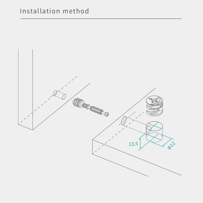Modular Cam Lock And Nut Zinc Plated Finish For Cabinet Assembly