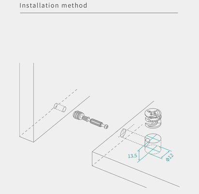 Zinc Plated Furniture Cam Lock Custom Panel Furniture Connection Kits