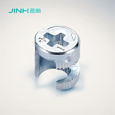 Easy Assemble Steel Eccentric Furniture Connectors High Strength With Zinc Plated Finish