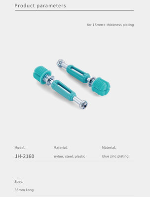 36mm Steel Minifix Spreading Bolts With Dowel, Furniture Connector for flat packed furniture