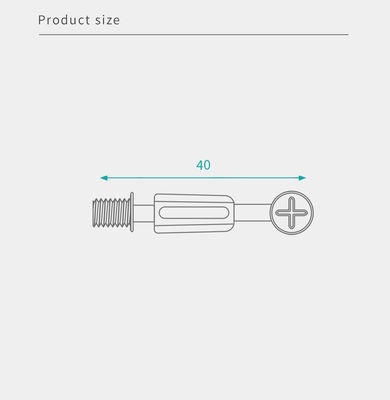 40mm Steel Minifix Spreading Bolts With M6 Thread,Furniture Hardware for panel furniture