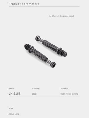 40mm Steel Minifix Spreading Bolts With M6 Thread,Furniture Hardware for panel furniture