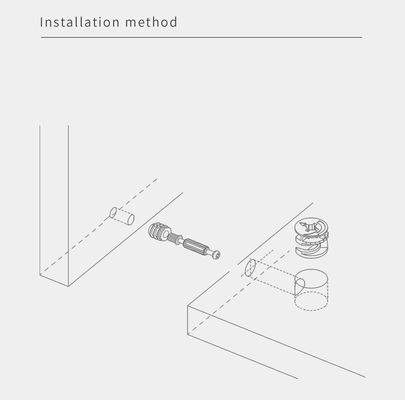 Jh-2138 Steel Minifix Spreading Bolts 36mm Furniture Panel Connector For Rta Furniture