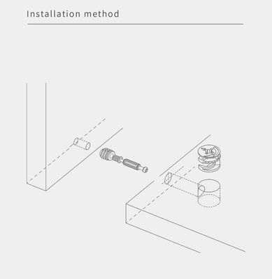 Concealed Minifix Connecting Bolts Easy Installation For Rta Furniture