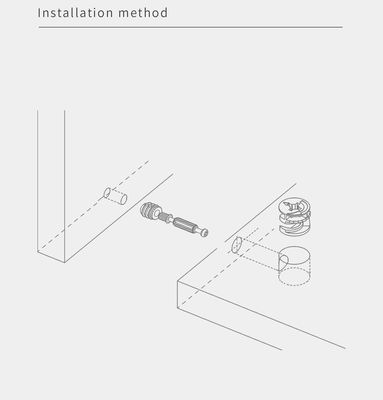 Compact Minifix Connecting Bolts Professional Furniture Panel Connector For Desk Adjustments