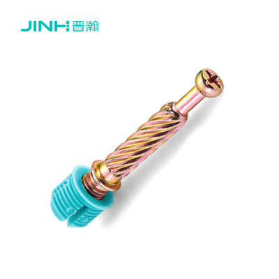 Carbon Steel Minifix Connecting Bolts ISO9001 With 40mm Total Length