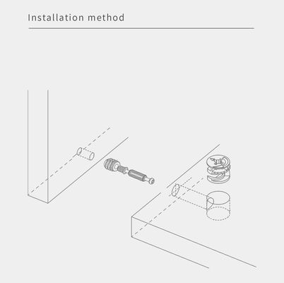 Carbon Steel Minifix Connecting Bolts ISO9001 With 40mm Total Length