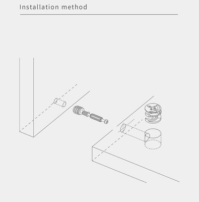 41mm Length Minifix Connecting Bolts Furniture Panel Connector For Modular Furniture