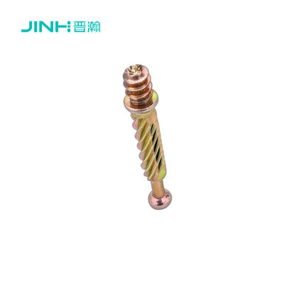 Cold Rolled Steel Minifix Cam Bolt Cam Lock Fastener 40mm Length Knurled For Cabinets​