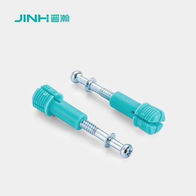 Durable Minifix Connecting Bolts 3 In 1 Cold Rolled Steel Zinc Plated For Cabinet