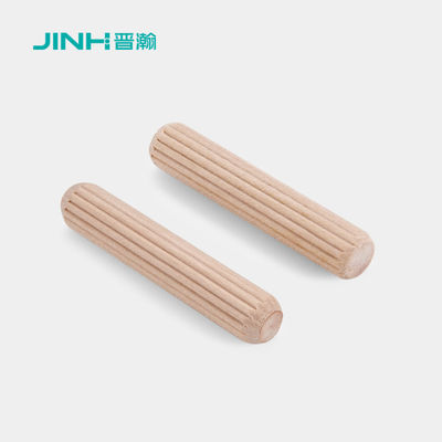 8mm Dia Fluted Wooden Dowel Pins Wooden Dowel Plugs 40mm Length For Panel Furniture