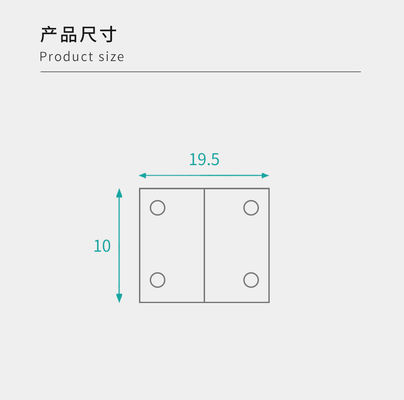 10x19.5mm サイズの金属製コーナーブラケット、フラットパック家具用