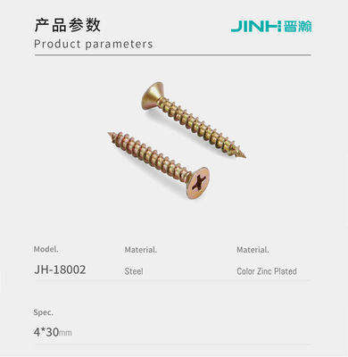 High Durability Fibre Board Screws Stainless Chipboard Screws 30mm Length Customizable
