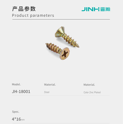 16mm Length Stainless Steel Chipboard Screws Countersink Fibreboard Screws For Furniture