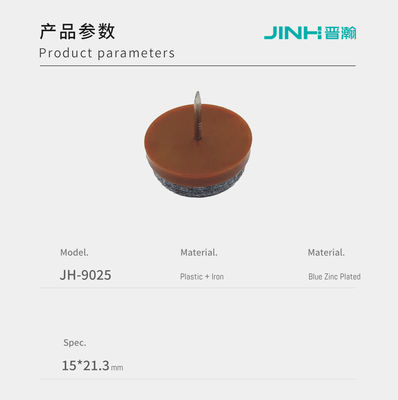 15MMx21.3MM Size Furniture Feet Nail Zinc Plated For Wood Furniture Leg
