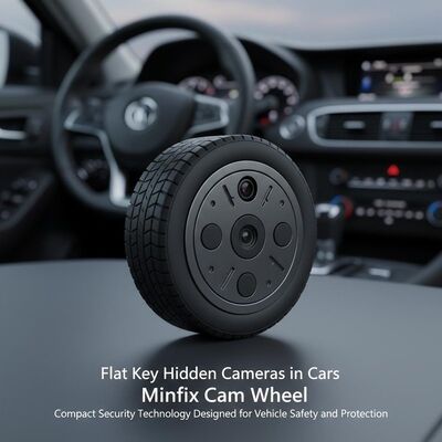 Flat Key Hidden Cameras in Cars Minifix Cam Wheel Compact Security Technology Designed for Vehicle Safety and Protection