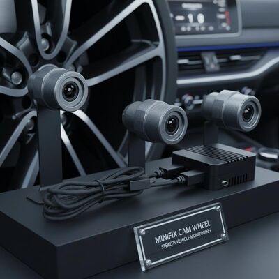 Zinc Alloy Hidden Cameras in Cars Minifix Cam Wheel Robust and Stealth Camera Designed for Continuous Vehicle Monitoring