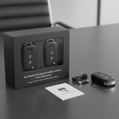 Key Rotation 90 Degrees Hidden Cameras in Cars Supplied with Package Content 2 X Keys Providing and Vehicle Monitoring