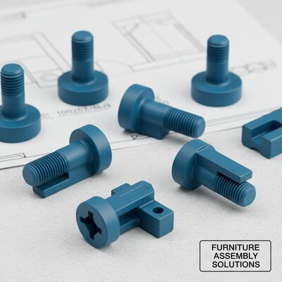 Furniture Connector Hardware minimum fix connecting bolts in cyan blue nylon component colors engineered for and furniture assembly solutions