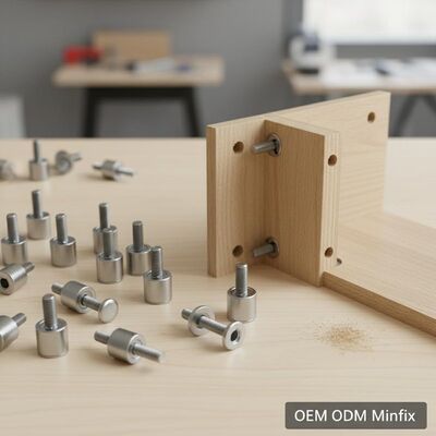 OEM ODM Minifix Connecting Bolts Supporting 15MM Panel Furniture Connector Hardware Offering and Strong Furniture Joints