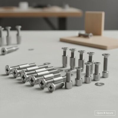 Furniture Connector Hardware Threaded Connecting Bolts Phillips Drive Type Engineered for Quick Installation and Structural Integrity