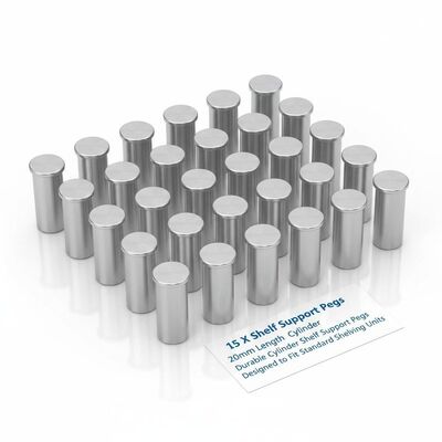 15 X Shelf Support Pegs 20mm Length Cylinder Durable Cylinder Shelf Support Pegs Designed to Fit Standard Shelving Units