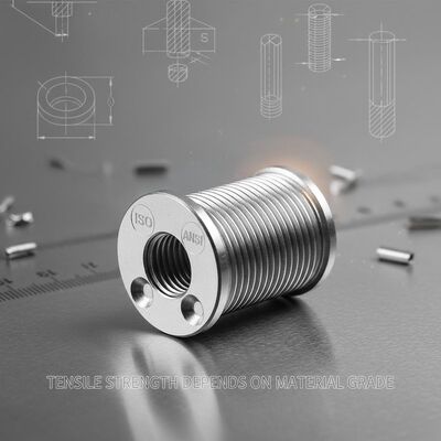 ISO DIN ANSI Certified Threaded Insert Nut Featuring Tensile Strength Depends On Material Grade for Heavy Load Fastening
