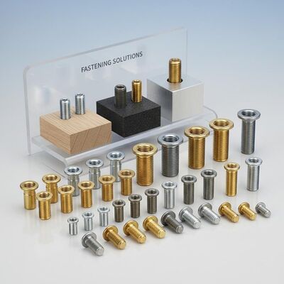 Head Threaded Insert Nuts Length 10mm To 50mm Compatible Wood Plastic Metal Fastening Solutions For Various Applications
