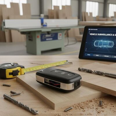 Flat Key Hidden Cameras in Cars Used in Panel Furniture Manufacturing Industry Application Offering Vehicle Surveillance and Safety Features