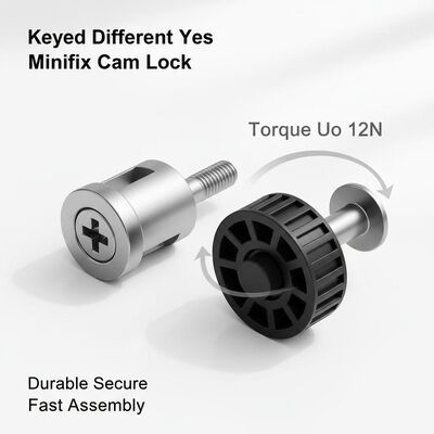 Keyed Different Yes Minifix Cam Lock Minifix Cam Wheel Torque Up To 12N Durable Secure Furniture Connector Fast Assembly